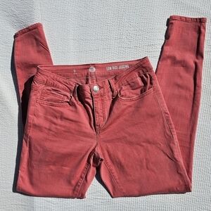 Authentic American Heritage Low Rise Coral Color Jeggings size 9